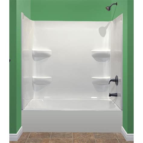Alcove Bathtubs Flat Bottom Bathtubs Drop-in Tubs Tub & Shower Combos. . 54x27 bathtub shower combo